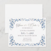 Bibliotheek Boek Verhaal Sprookje Bruiloft Save The Date (Voorkant / Achterkant)