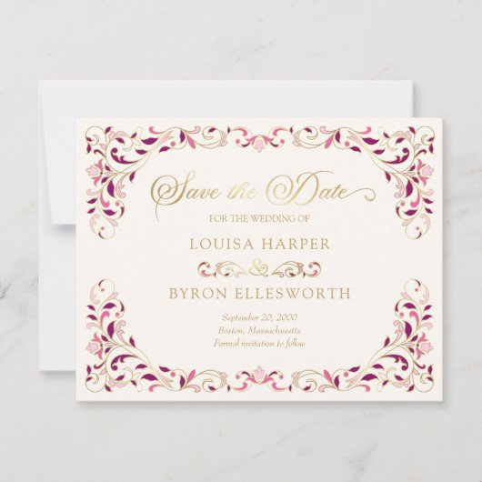  Bibliotheek Boek Verhaal Sprookje Bruiloft Save The Date (Voorkant)