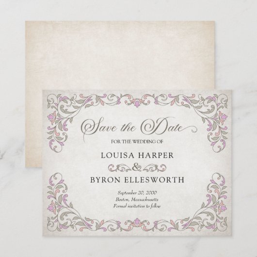 Bibliotheek Boek Verhaal Sprookje Bruiloft Save The Date (Voorkant / Achterkant)