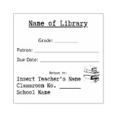 Bibliotheek Boek Vervaldatum Stempel voor Docent/B (Afrduk)