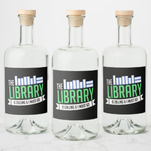 Bibliotheek Boeken Cadeau Likeurfles Etiket