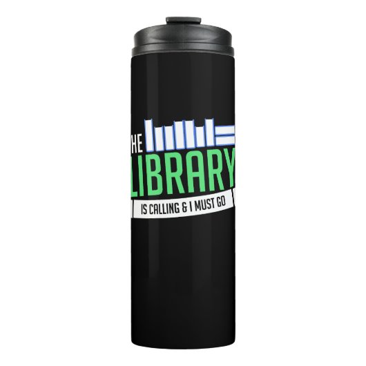 Bibliotheek Boeken Cadeau Thermosbeker (Voorkant)