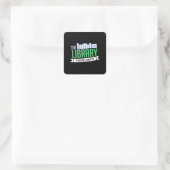 Bibliotheek Boeken Cadeau Vierkante Sticker (Tas)