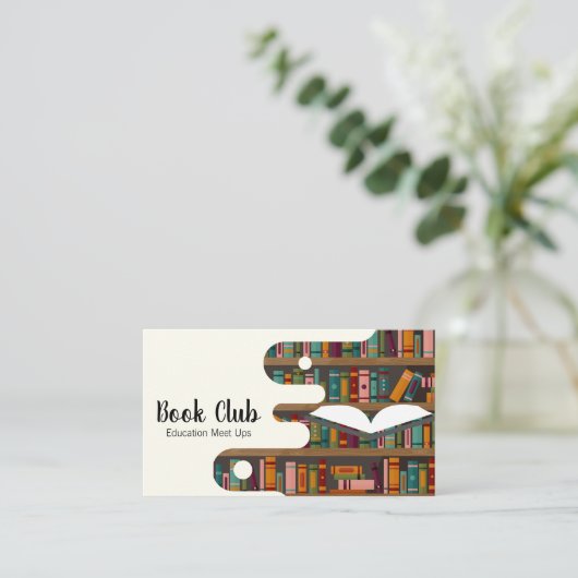 Bibliotheek Boeken op de planken Visitekaartje (Staand voorkant)