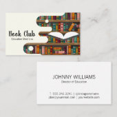 Bibliotheek Boeken op de planken Visitekaartje (Voorkant / Achterkant)