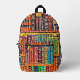 Bibliotheek Boeken Print gesneden naaizak Bedrukte Rugzak