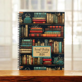 Bibliotheek Boekenrek Aangepaste Jaarlijkse Planne Planner