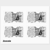 Bibliotheek Boekzegel Gedicht Typografie Rechthoekige Sticker (Vel)