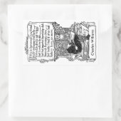 Bibliotheek Boekzegel Gedicht Typografie Rechthoekige Sticker (Tas)