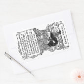 Bibliotheek Boekzegel Gedicht Typografie Rechthoekige Sticker (Envelop)