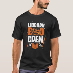 Bibliotheek Boo Crew School Library Book Halloween T-shirt