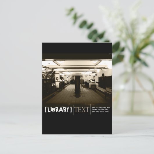 Bibliotheek Briefkaart (Staand voorkant)