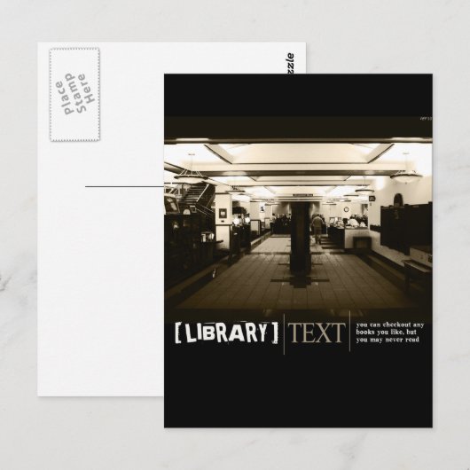 Bibliotheek Briefkaart (Voorkant / Achterkant)