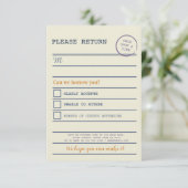 Bibliotheek Bruiloft RSVP Boek Retour Kaarten (Staand voorkant)