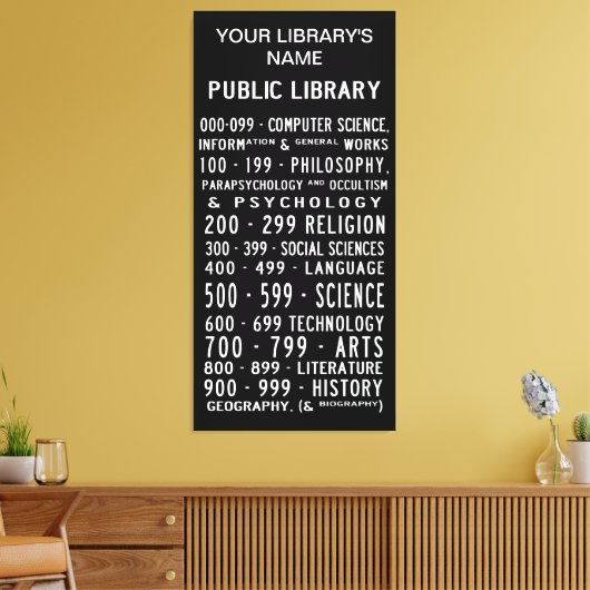 Bibliotheek Bus Roll Sign Canvas Afdruk (Insitu (Woonkamer))