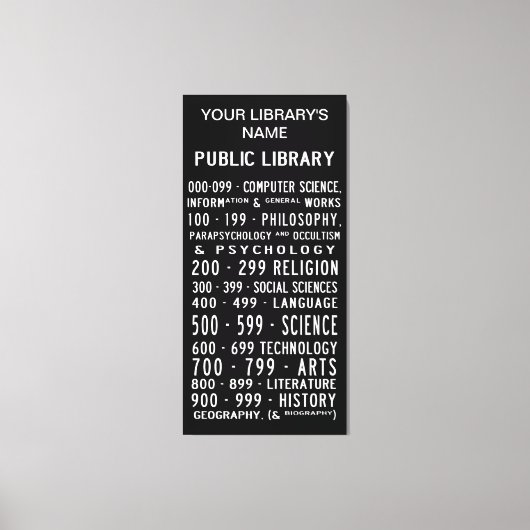 Bibliotheek Bus Roll Sign Canvas Afdruk (Voorkant)
