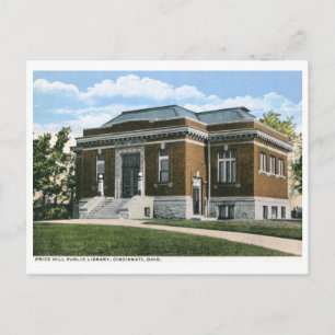 Bibliotheek, Cincinnati, Vintage Ohio Briefkaart