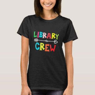 Bibliotheek Crew Teacher Student Eerste dag van de T-shirt