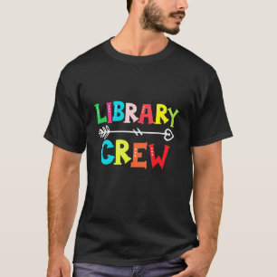 Bibliotheek Crew Teacher Student Eerste dag van de T-shirt