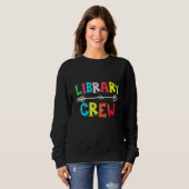Bibliotheek Crew Teacher Student Eerste dag van de Trui (Voorkant volledig)
