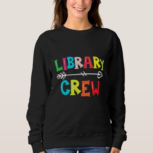 Bibliotheek Crew Teacher Student Eerste dag van de Trui (Voorkant)