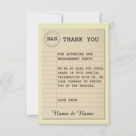 Bibliotheek Dank je Trouwboeken Liefdesverhaal Kaart (Voorkant)