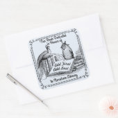 Bibliotheek Dedication Boekplaten, naam toevoegen Vierkante Sticker (Envelop)