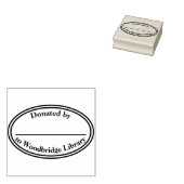 Bibliotheek donatie bookplate stempel (Gestempeld)