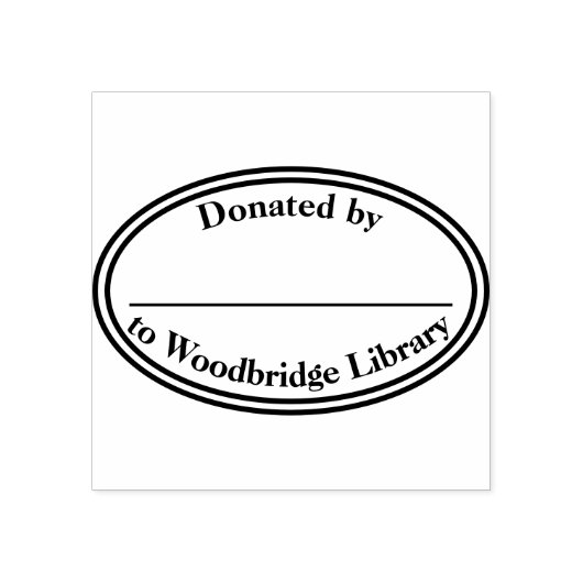 Bibliotheek donatie bookplate stempel (Afrduk)