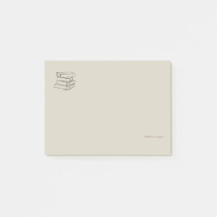 Bibliotheek Donkere Academie-Minimalistische Vinta Post-it® Notes