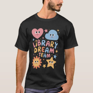 Bibliotheek Droom Team Grappige Bibliothecaris Bib T-shirt