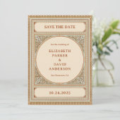 Bibliotheek | Elegant Classic Lijst met foto Save The Date (Staand voorkant)