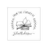  bibliotheek Elegant de Boeken van de Naam van de  Rubberstempel (Afrduk)