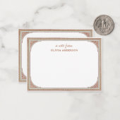 Bibliotheek | Elegant Lijst Notitiekaartje (Voorkant / Achterkant in situ)