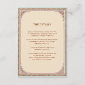 Bibliotheek | Elegante  Lijst bruiloft details Informatiekaartje (Voorkant)