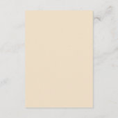 Bibliotheek | Elegante  Lijst bruiloft details Informatiekaartje (Achterkant)