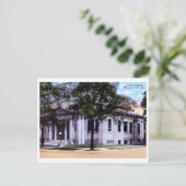 Bibliotheek, Elkhart, Indiana 1930 Vintage Briefkaart (Staand voorkant)