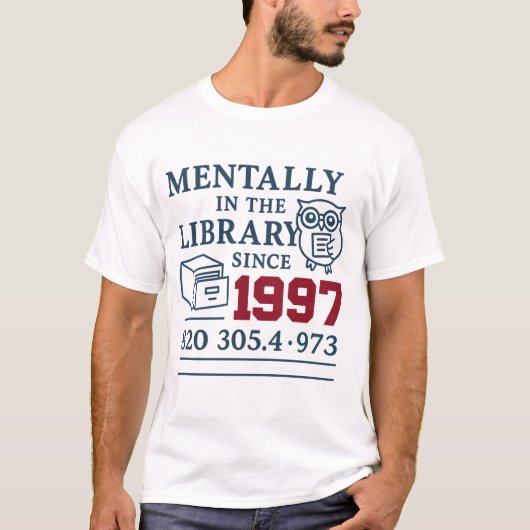 Bibliotheek Esthetisch - Book Lover's Retro T-shi T-shirt (Voorkant)