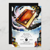 Bibliotheek Fun Boho Verhalenboek Verjaardag Kaart (Voorkant / Achterkant)