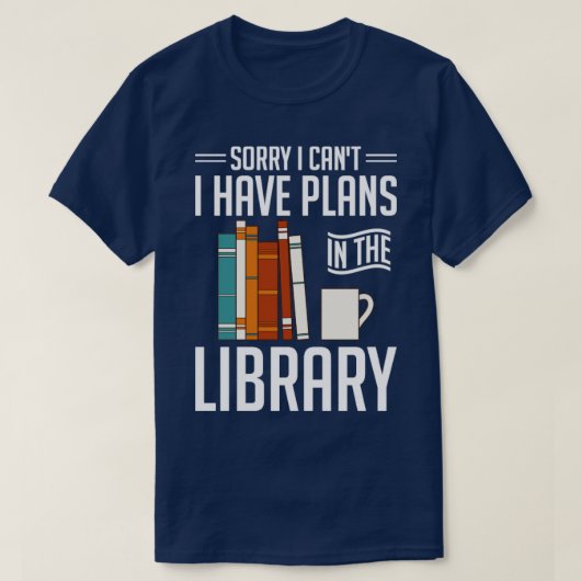 Bibliotheek Funny Bookworm Reading Books Librarian T-shirt (Design voorkant)