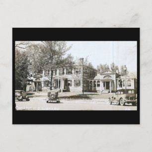 Bibliotheek, Greenfield, Vintage van Massachusetts Briefkaart
