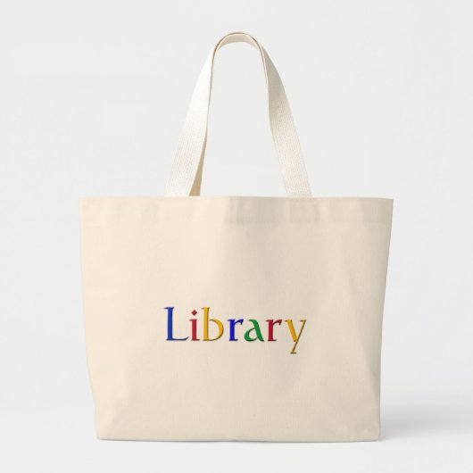 Bibliotheek Grote Tote Bag (Voorkant)