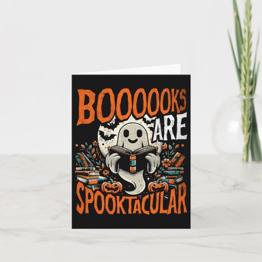 Bibliotheek Halloween Shirt Book Lover Design Ghos Kaart (Voorkant)