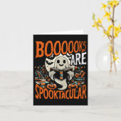 Bibliotheek Halloween Shirt Book Lover Design Ghos Kaart (Gele Bloem)
