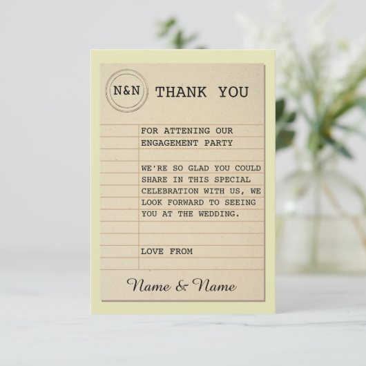 Bibliotheek Hartelijk dank voor het huwelijk Kaart (Staand voorkant)