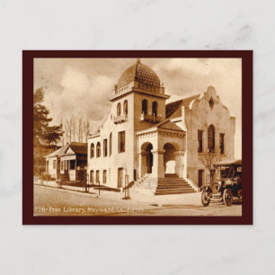 Bibliotheek, Hayward, Californië 1911 Vintage Briefkaart