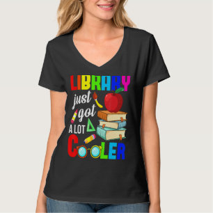 Bibliotheek heeft net veel koeler terug naar schoo t-shirt