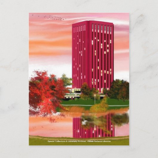 Bibliotheek in Herfst door Tam Nguyen Briefkaart (Voorkant)