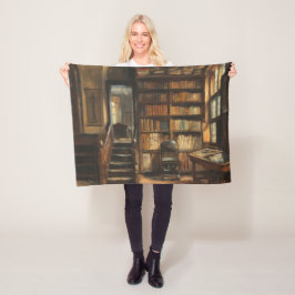 Bibliotheek Interieur Scène Fleece Deken