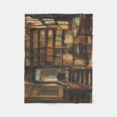  Bibliotheek Interieur Scène Fleece Deken (Voorkant)